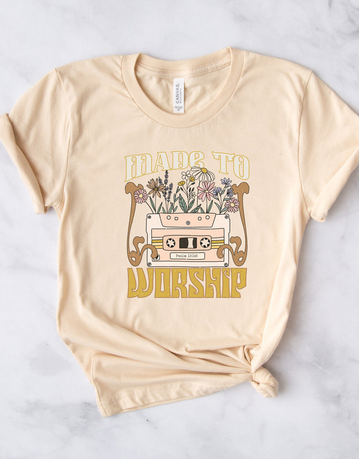 Made To Worship Retro - Unisex Crew-Neck Tee - Joy & Country