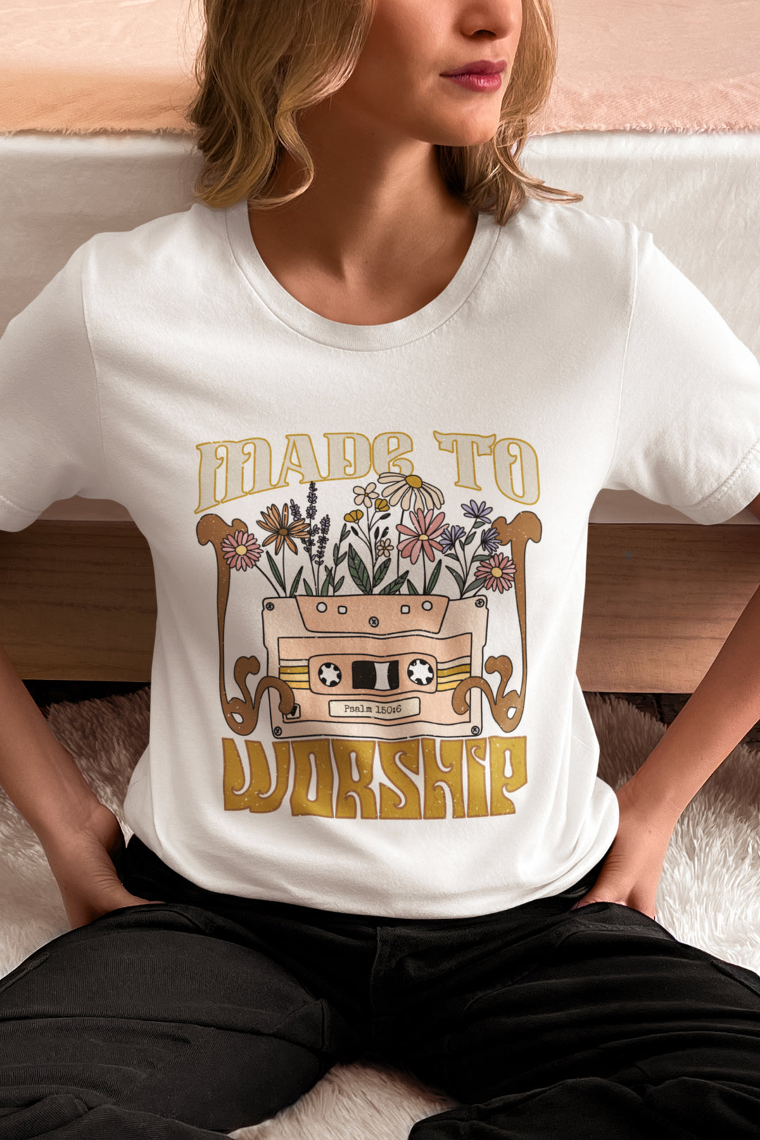 Made To Worship Retro - Unisex Crew-Neck Tee - Joy & Country