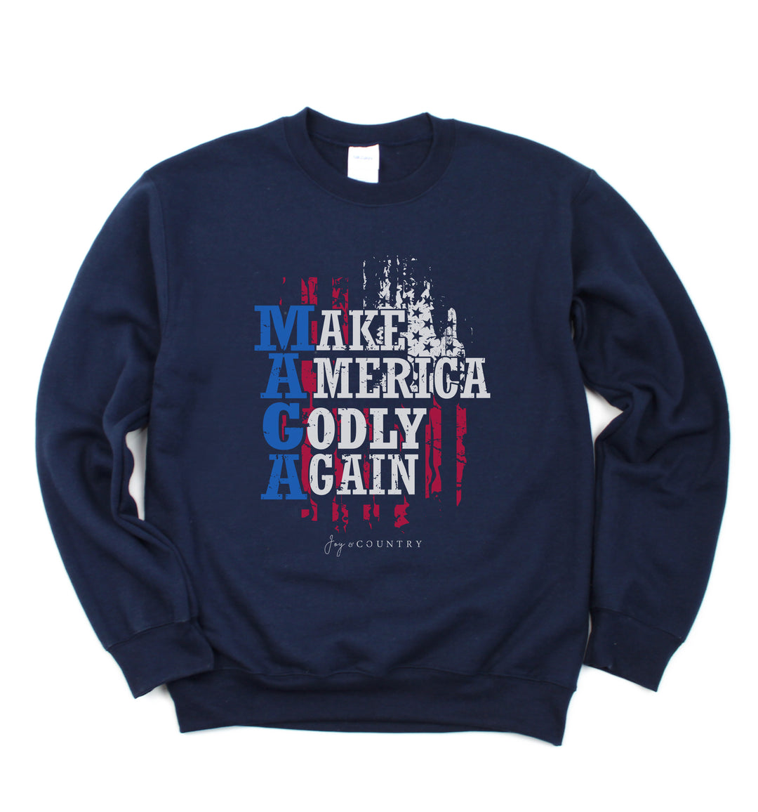Make America Godly Again - Unisex Crew-Neck Sweatshirt