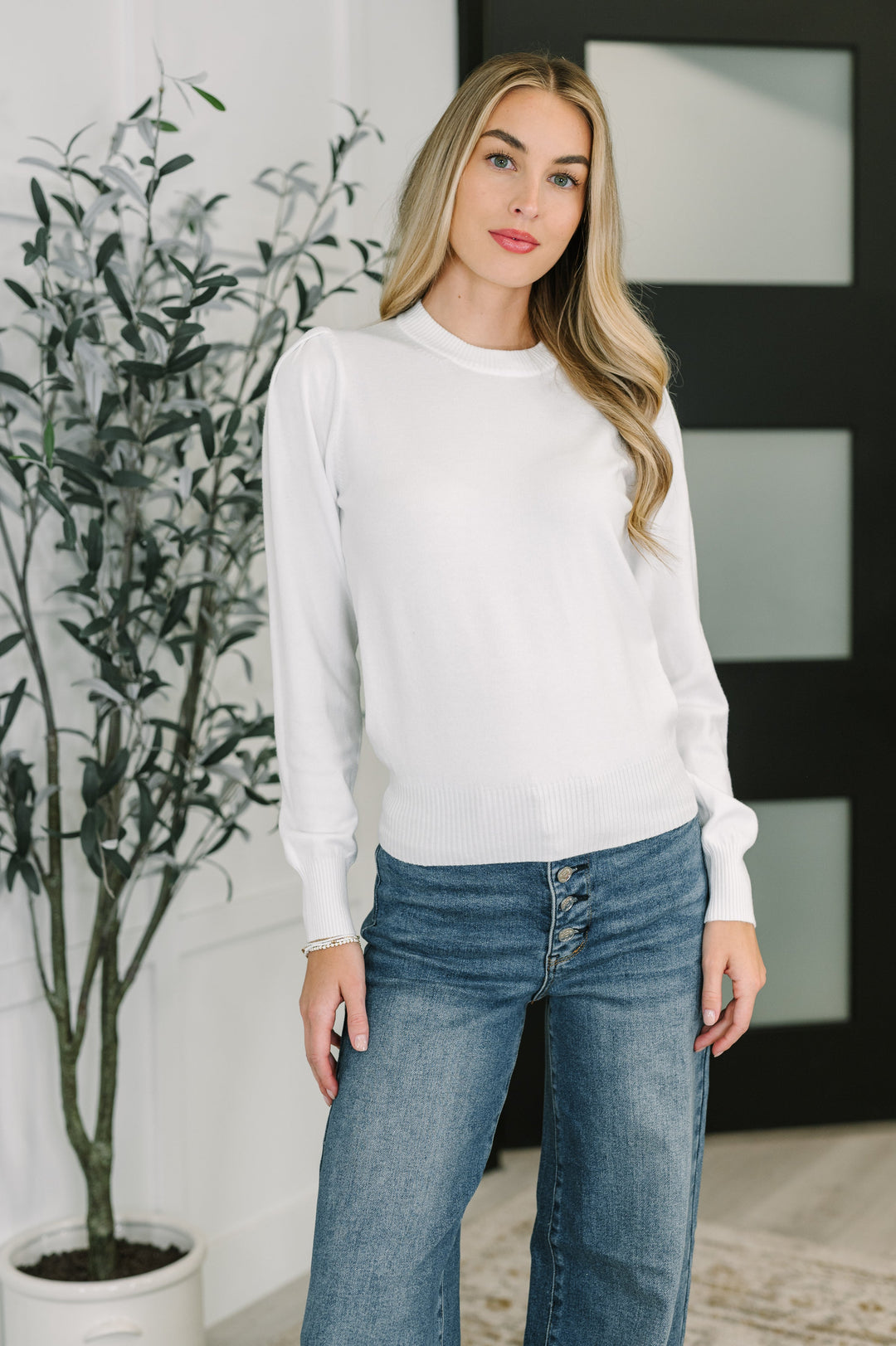 Necessary Closet Space Long Sleeve Top in White   Womens Joy & Country