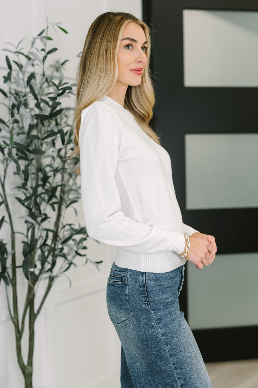 Necessary Closet Space Long Sleeve Top in White   Womens Joy & Country