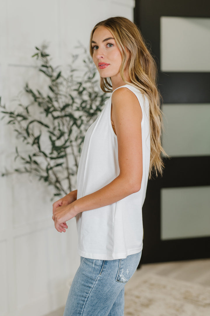 Style Upgrade Sleeveless Top - White - Joy & Country