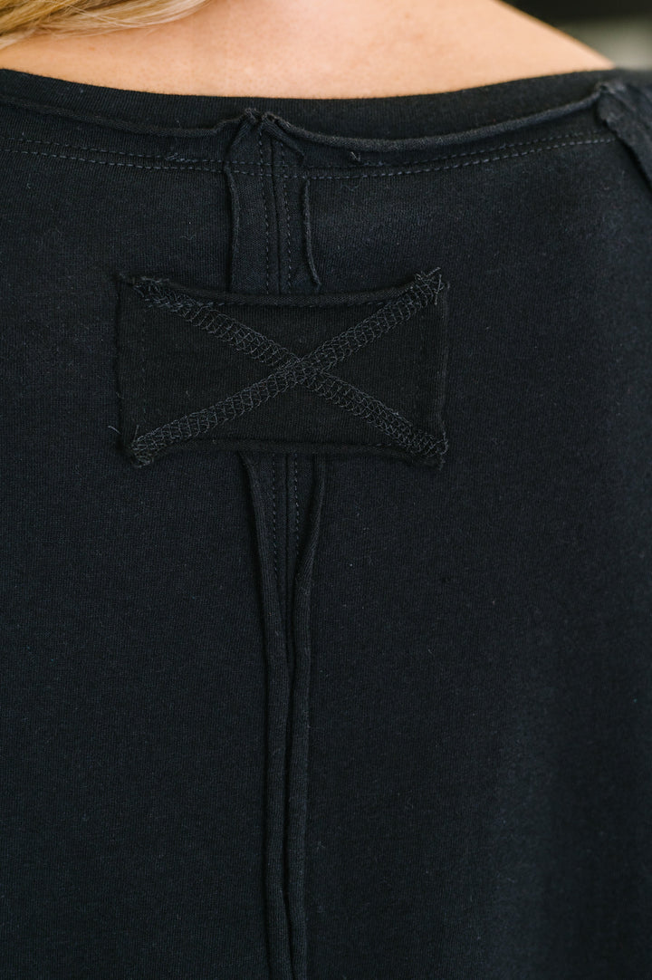 Nice to Each Other Raglan Sleeve Top in Black   Womens Joy & Country