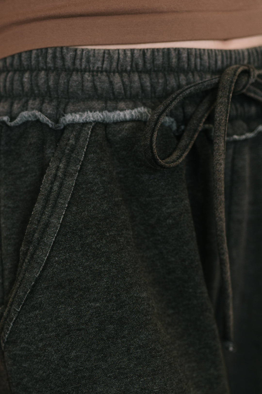 Nights Like This High Waist Palazzo Sweats in Ash Black   Womens Joy & Country