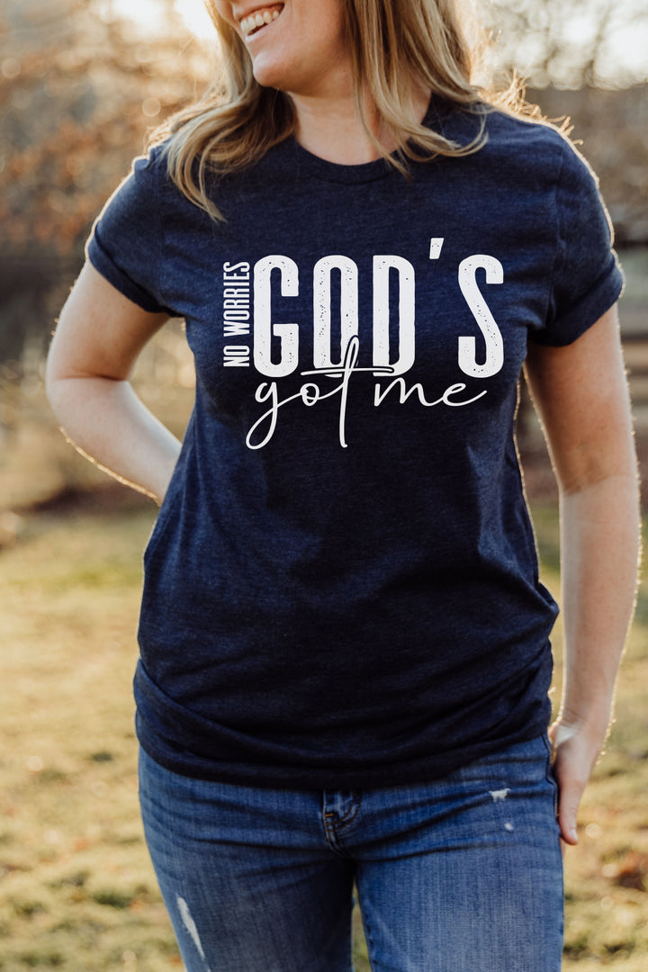 No Worries, God's Got Me - Unisex Crew-Neck Tee - Joy & Country