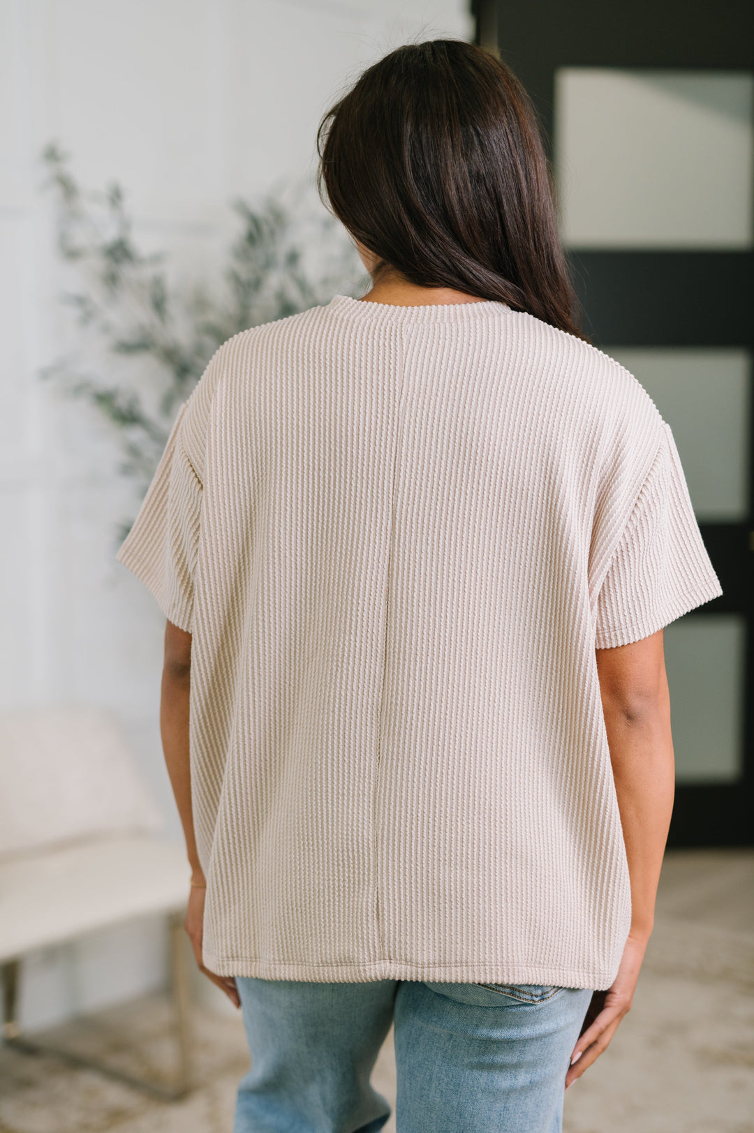 Not That complicated Textured Boxy Tee in Ash Mocha   Womens Joy & Country