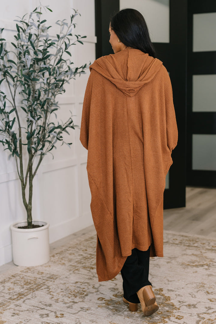 Pamper Travel Hooded Cardigan in Chestnut   Womens Joy & Country