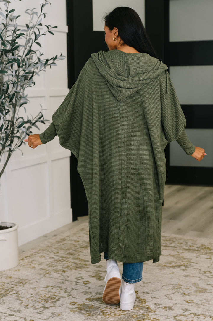 Pamper Travel Hooded Cardigan in Olive   Womens Joy & Country
