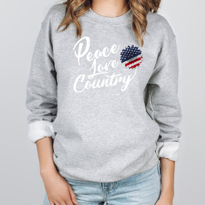Peace, Love & Country - Unisex Crew-Neck Sweatshirt   Sweatshirt Joy & Country