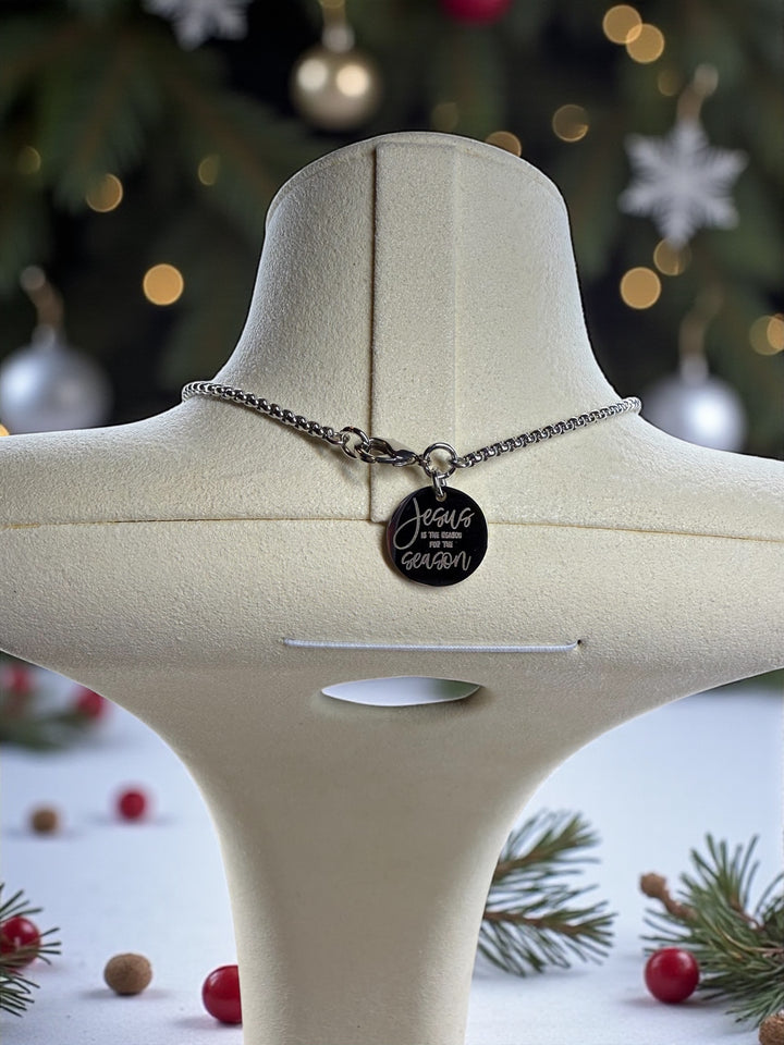 [PRE-ORDER] Christmas Bells Crystal Accent Necklace [SHIPS IN 1-2 WEEKS]