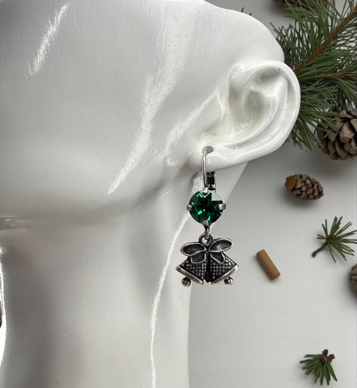 [PRE-ORDER] Christmas Bells Crystal Accent Earrings [SHIPS in 1-2 WEEKS]