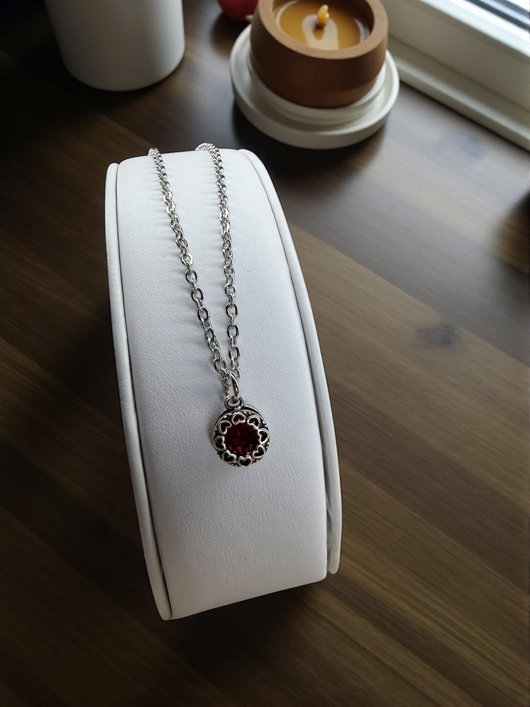 [PRE-ORDER] Surrounded By His Love Crystal Necklace W/ Hearts [SHIPS IN 1-2 WEEKS]