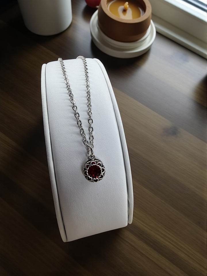 [PRE-ORDER] Surrounded By His Love Crystal Necklace W/ Hearts [SHIPS IN 1-2 WEEKS]