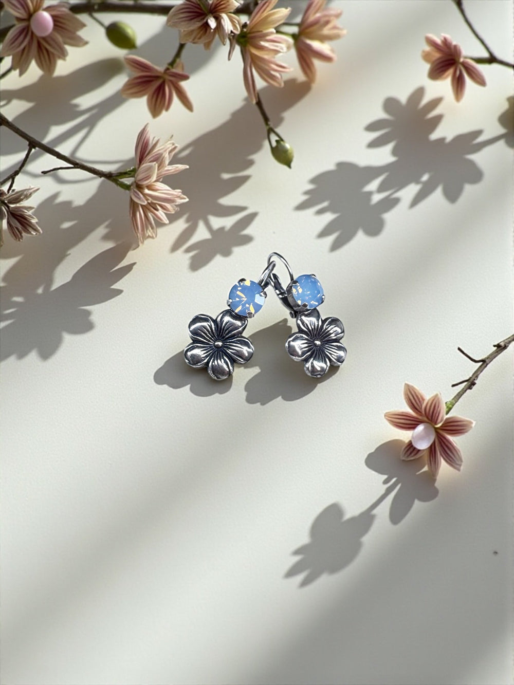 [PRE-ORDER] Moment Of Calm - Floral Detail Crystal Earrings [SHIPS IN 1-2 WEEKS]   Earrings Joy & Country