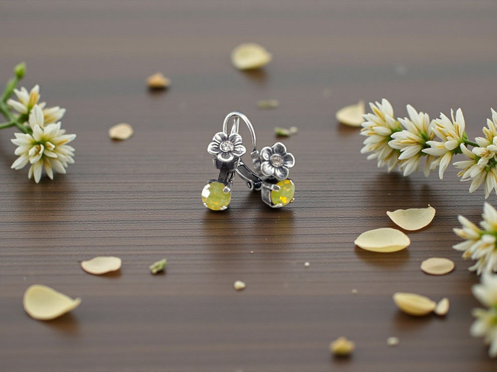 [PRE-ORDER] Light Breaks Through - Floral Crystal Earrings [SHIPS IN 1-2 WEEKS]   Earrings Joy & Country