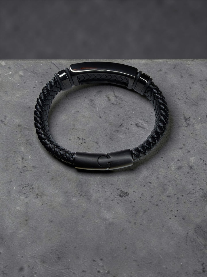 [PRE-ORDER] With God All Things Are Possible - Genuine Leather Unisex/Men's Bracelet [SHIPS in 1-2 Weeks]