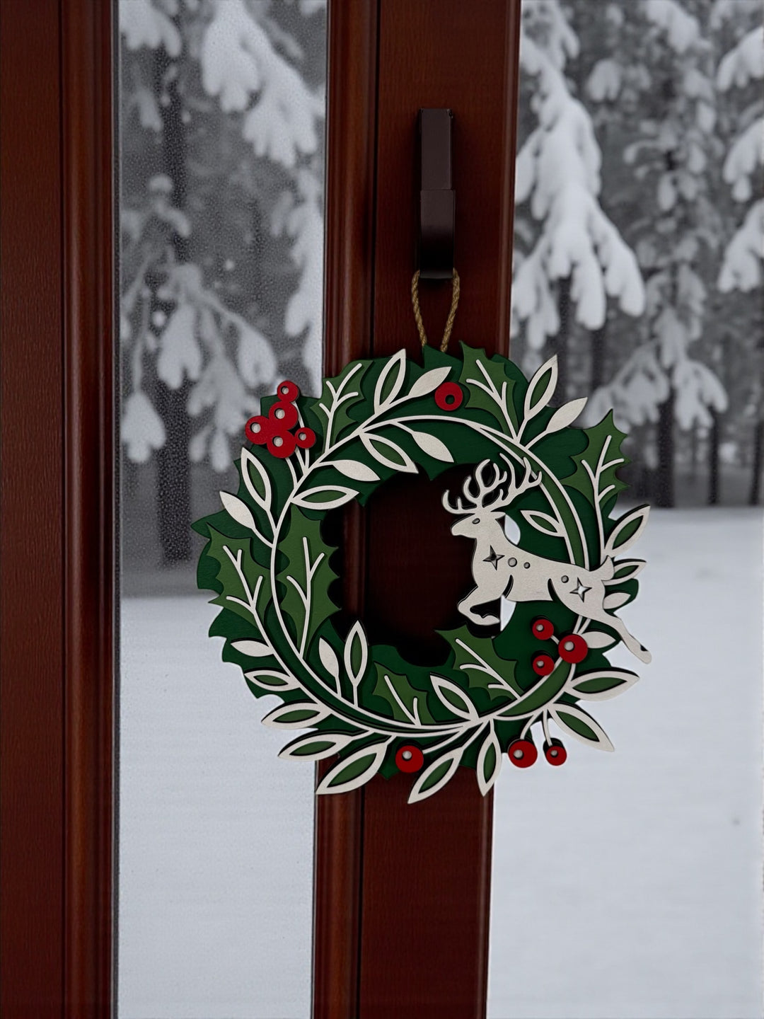 [PRE-ORDER] Christmas 3D Handmade Wooden Wreaths | Made in the USA [SHIPS IN 1-2 WEEKS]