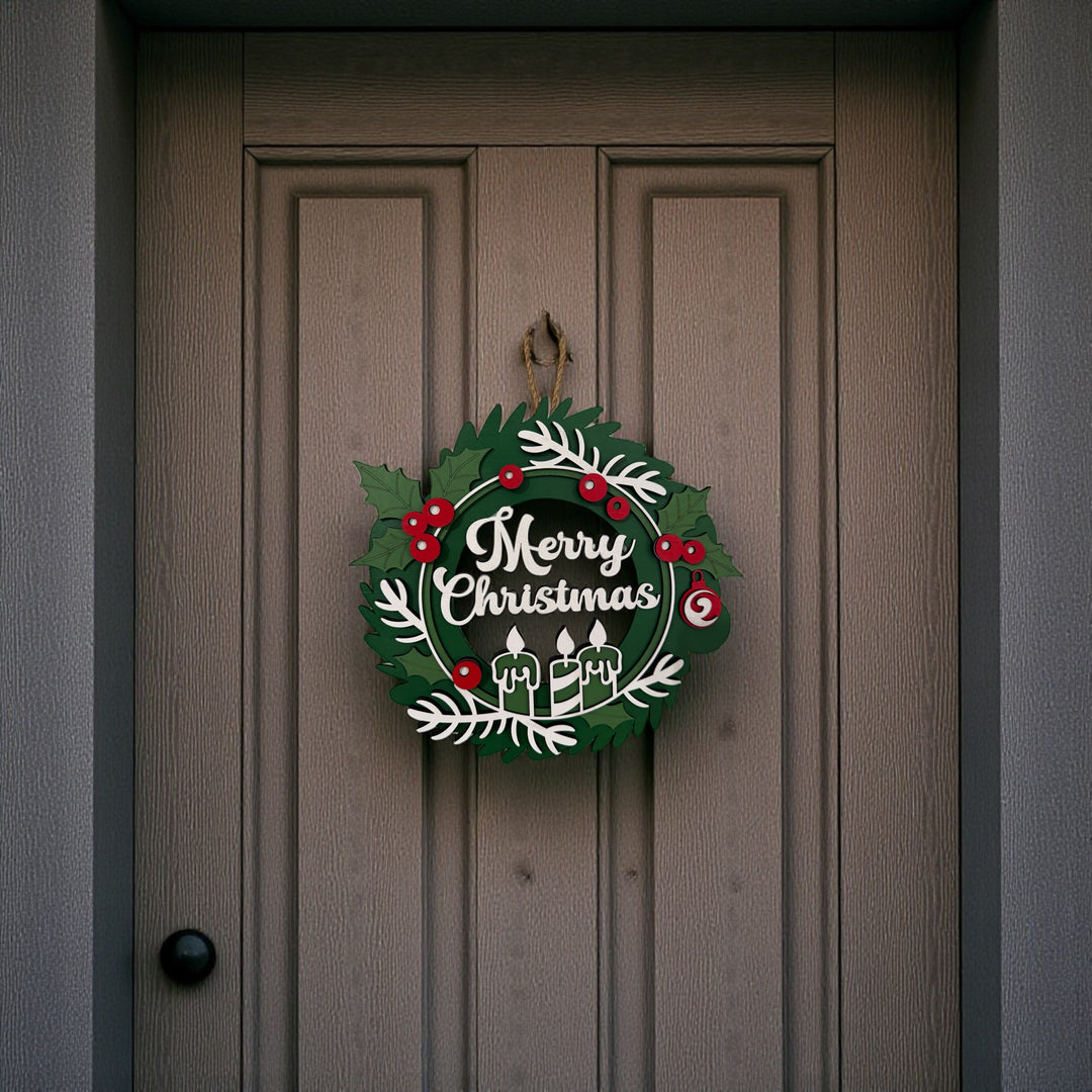 [PRE-ORDER] Christmas 3D Handmade Wooden Wreaths | Made in the USA [SHIPS IN 1-2 WEEKS]