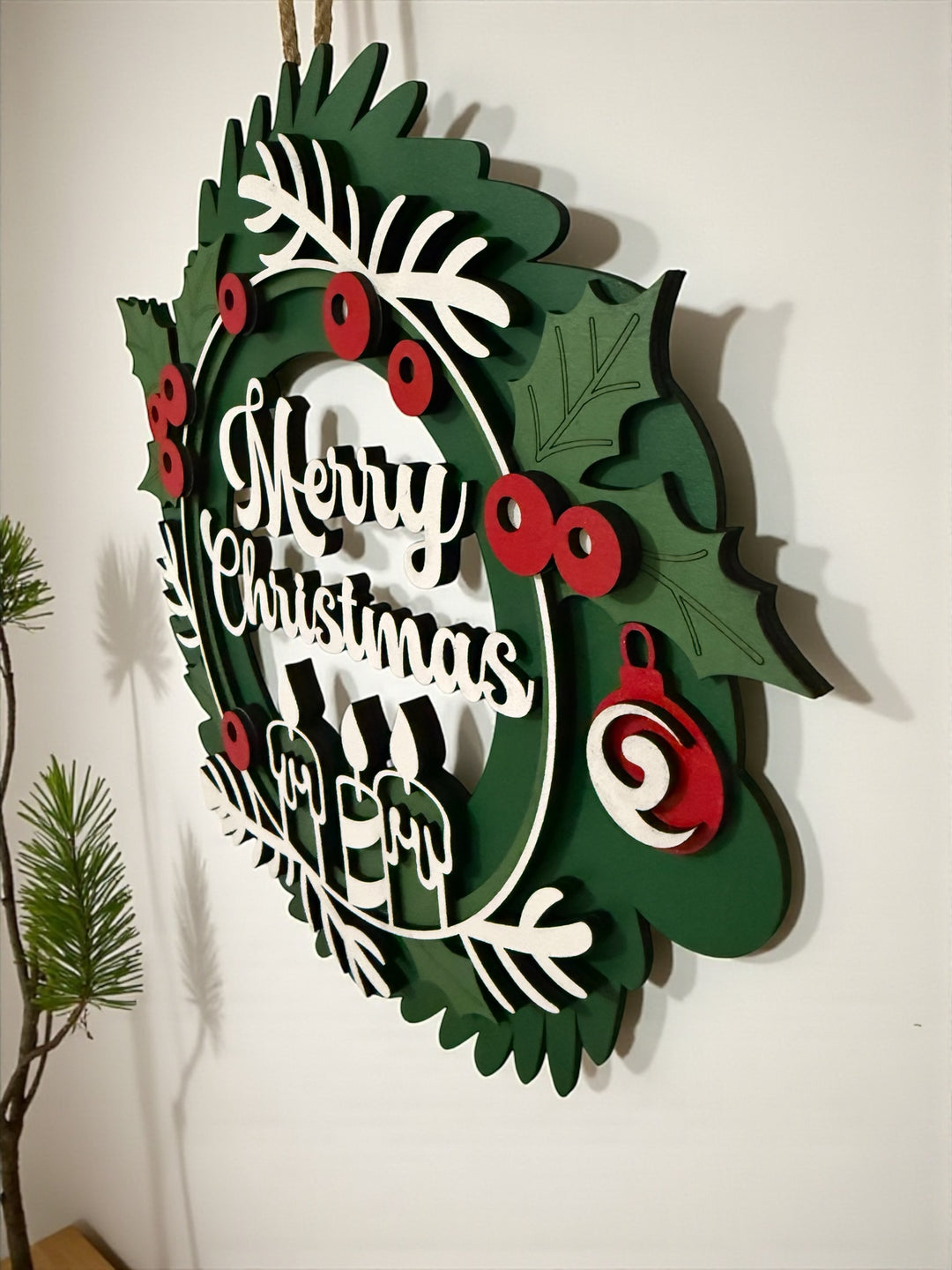 [PRE-ORDER] Christmas 3D Handmade Wooden Wreaths | Made in the USA [SHIPS IN 1-2 WEEKS]