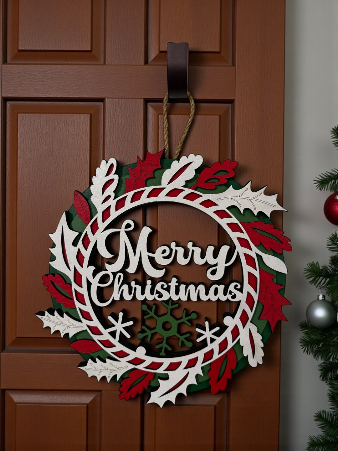 [PRE-ORDER] Christmas 3D Handmade Wooden Wreaths | Made in the USA [SHIPS IN 1-2 WEEKS]
