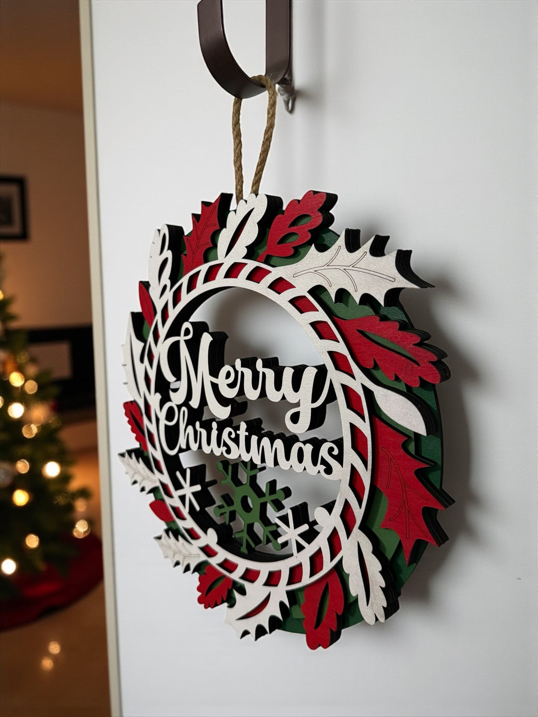 [PRE-ORDER] Christmas 3D Handmade Wooden Wreaths | Made in the USA [SHIPS IN 1-2 WEEKS]