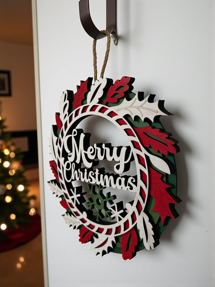 [PRE-ORDER] Christmas 3D Handmade Wooden Wreaths | Made in the USA [SHIPS IN 1-2 WEEKS]