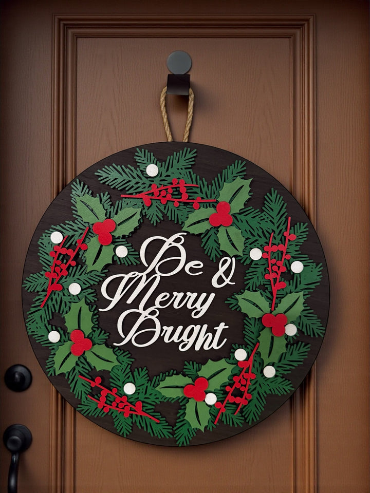 [PRE-ORDER] Christmas 3D Handmade Wooden Wreaths | Made in the USA [SHIPS IN 1-2 WEEKS]