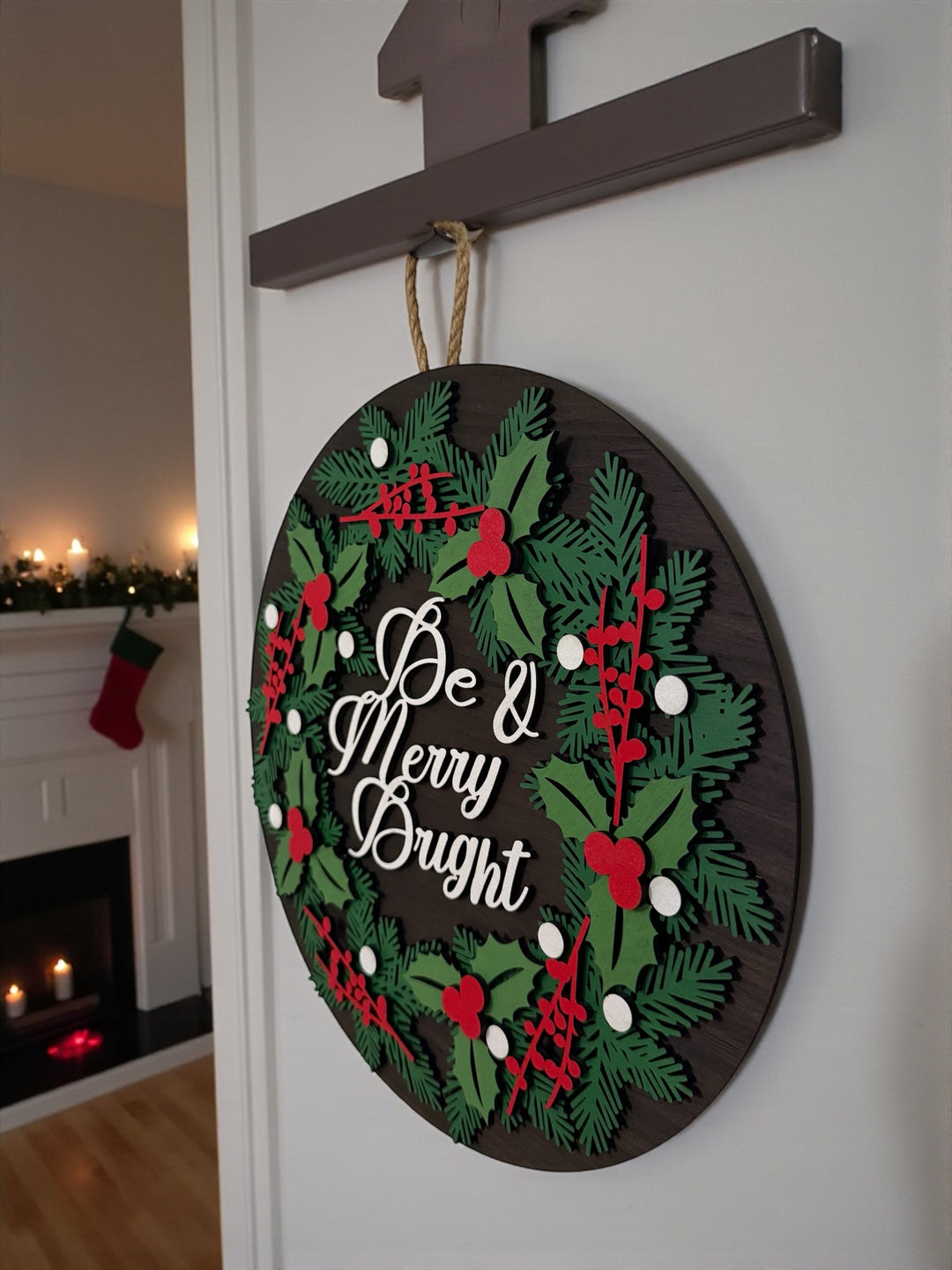 [PRE-ORDER] Christmas 3D Handmade Wooden Wreaths | Made in the USA [SHIPS IN 1-2 WEEKS]