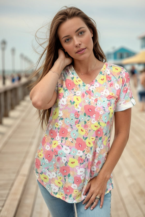 Ray Of Sunshine - Floral Top