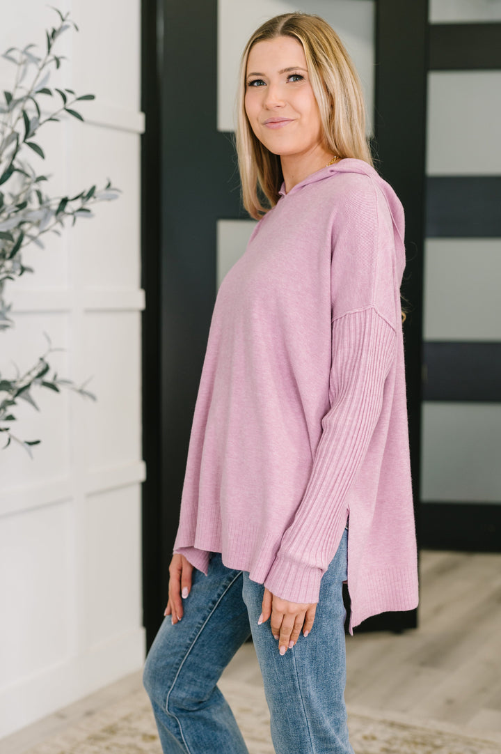 Running Late Hooded Long Sleeve in Mauve   Womens Joy & Country