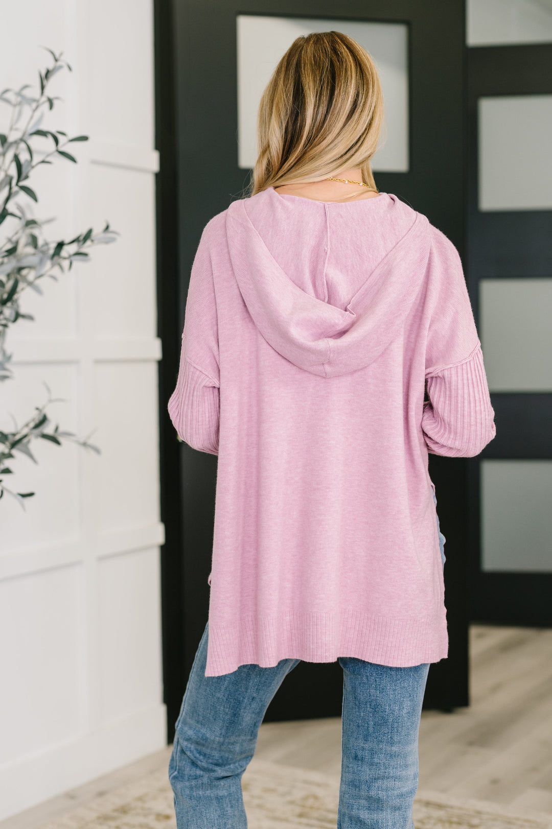 Running Late Hooded Long Sleeve in Mauve   Womens Joy & Country