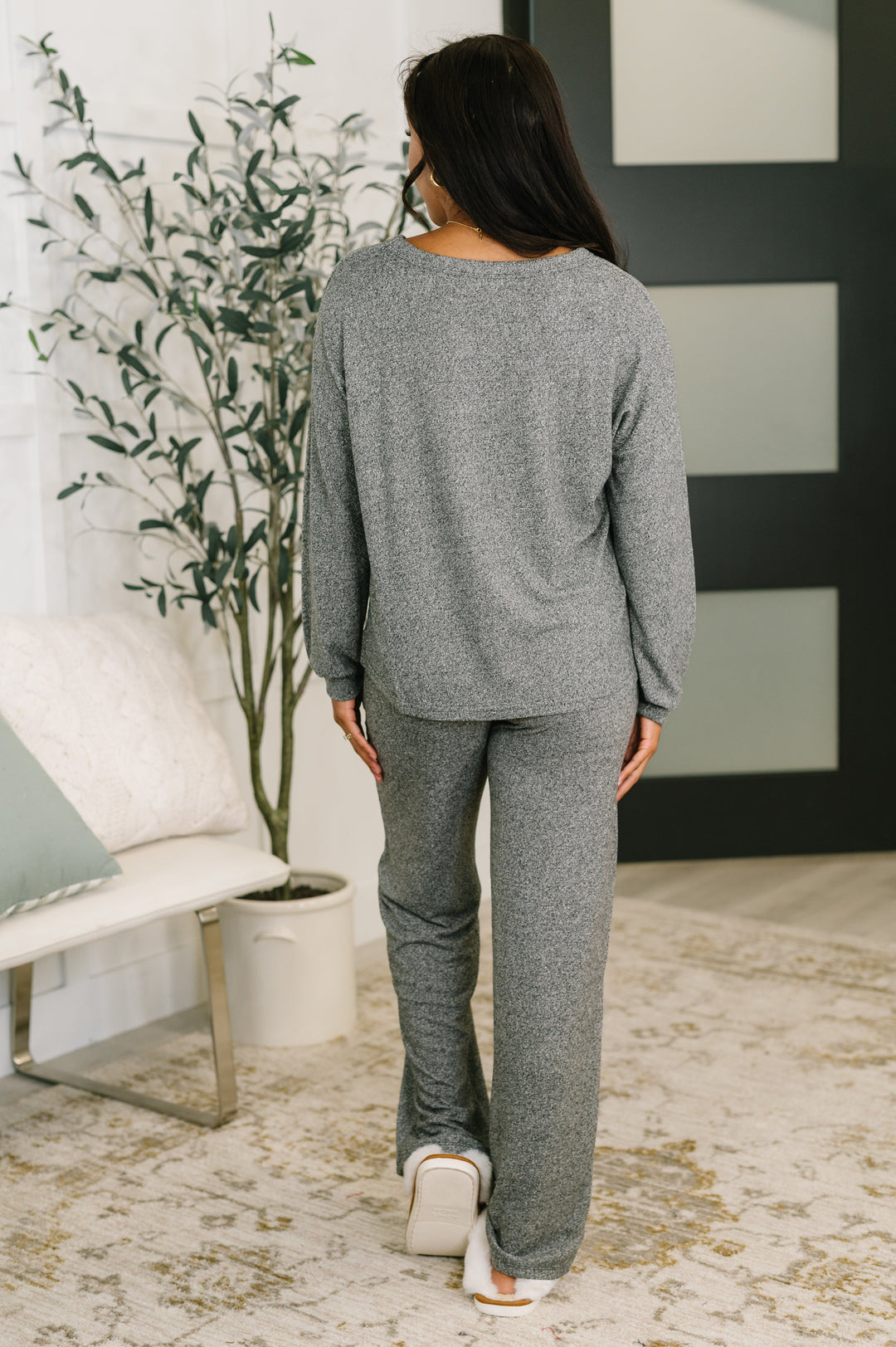 Seasonal Snooze Top and Bottom Set in Black   Womens Joy & Country