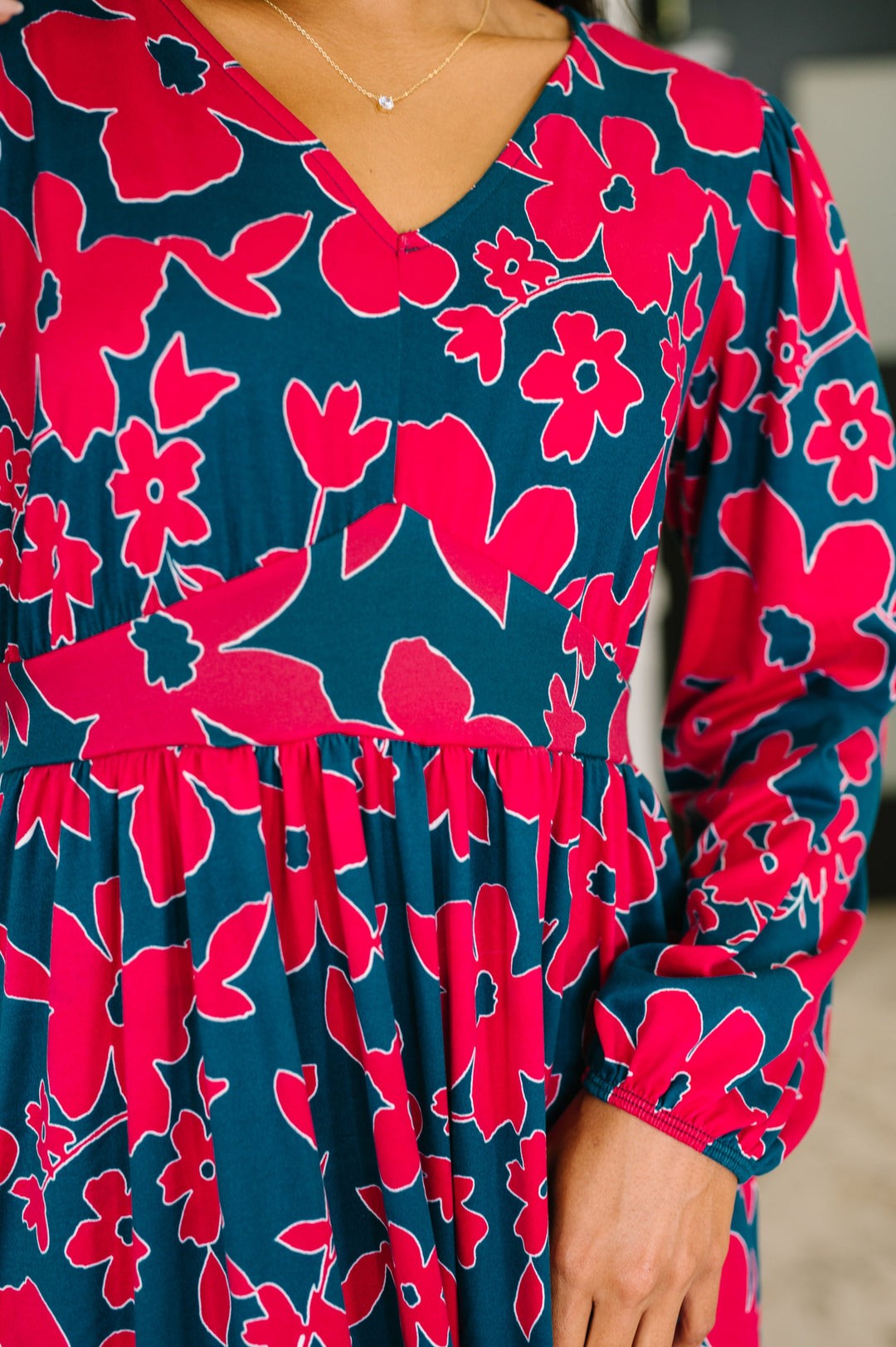 Forever Her V-Neck Flowy Dress