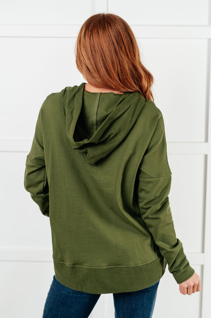 Simple Snug Snap Hooded Pullover   Tops Joy & Country