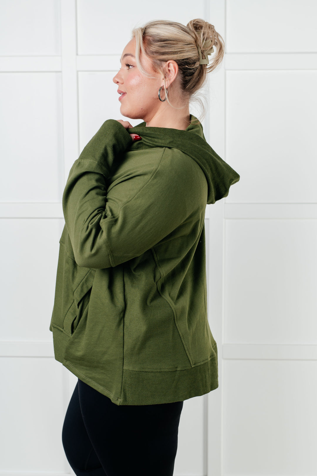 Simple Snug Snap Hooded Pullover   Tops Joy & Country