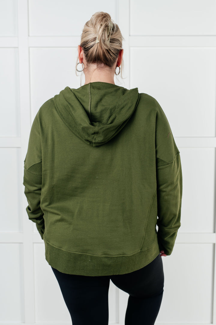 Simple Snug Snap Hooded Pullover   Tops Joy & Country