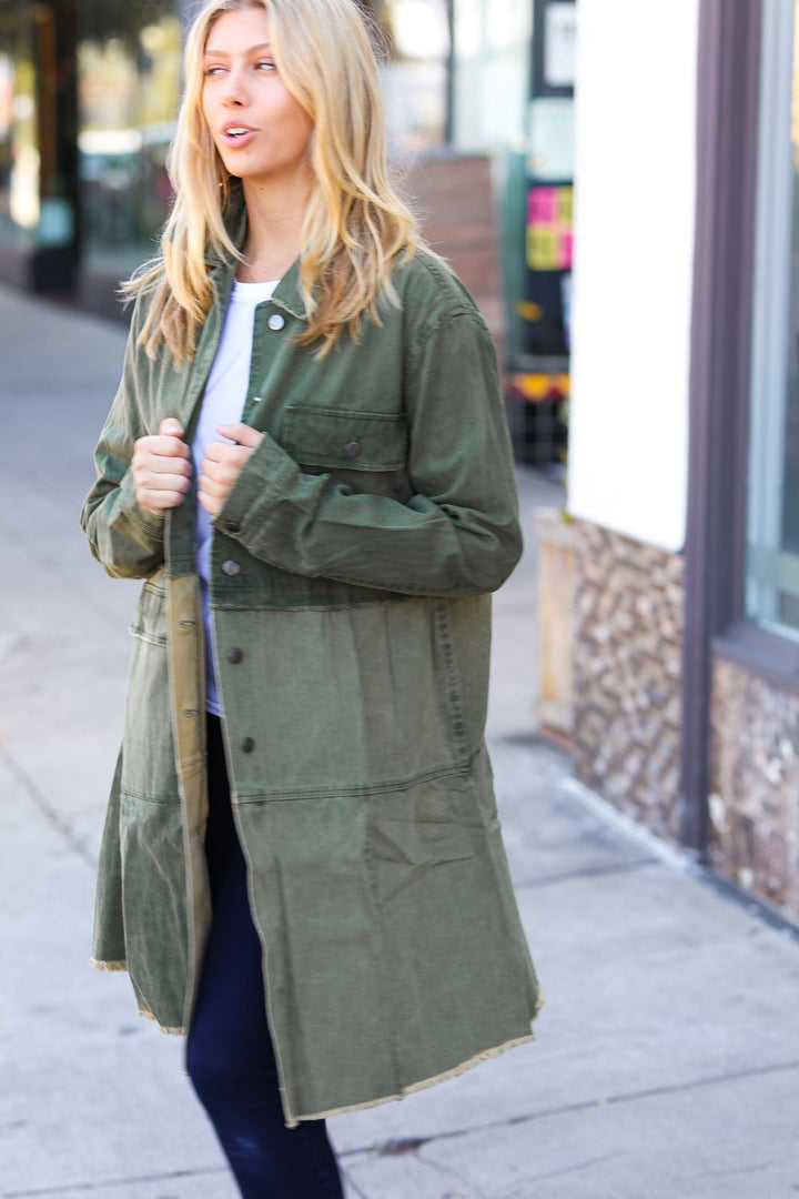 Oh So Trendy - Cotton Tiered Cut-Edge Jacket