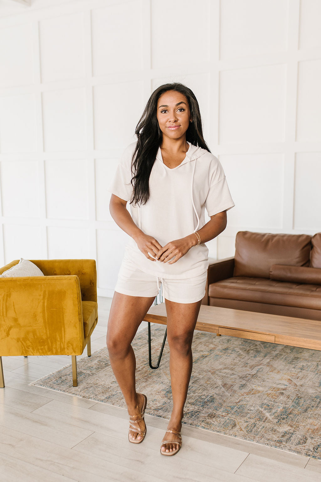 Lounge In Style Hoodie and Shorts Set