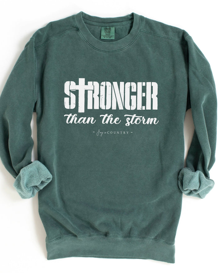 Stronger Than The Storm - Premium Medium/Heavyweight Unisex Sweatshirt   Sweatshirt Joy & Country