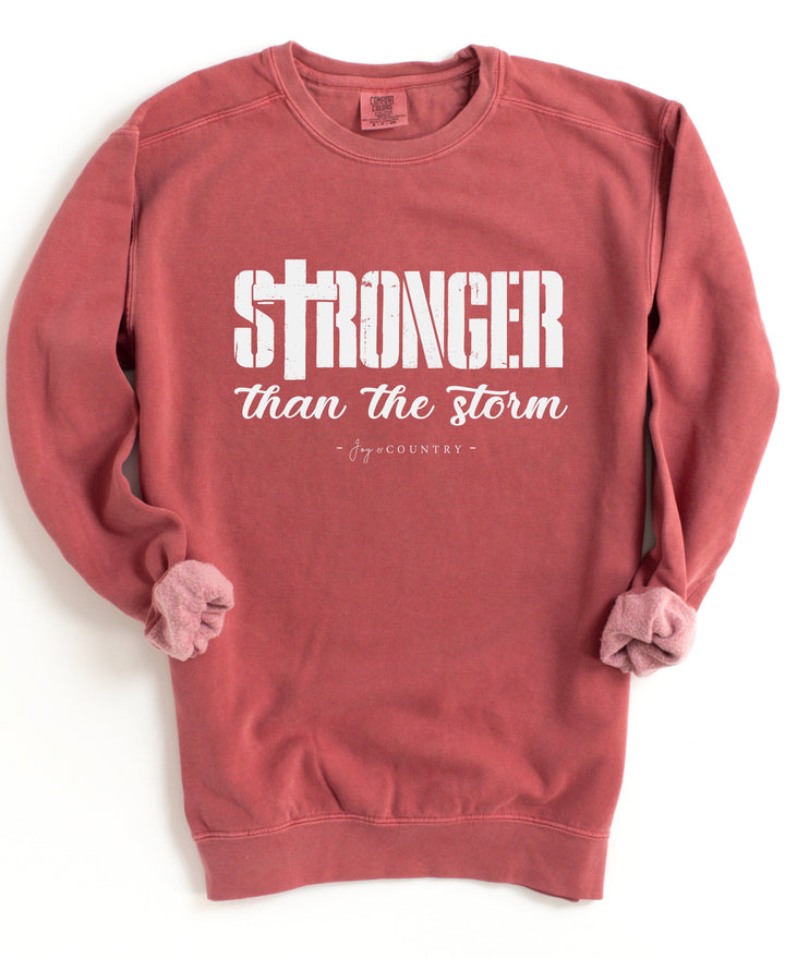 Stronger Than The Storm - Premium Medium/Heavyweight Unisex Sweatshirt   Sweatshirt Joy & Country