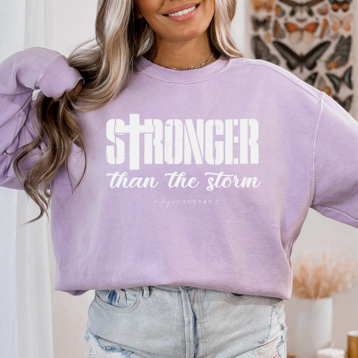 Stronger Than The Storm - Premium Medium/Heavyweight Unisex Sweatshirt   Sweatshirt Joy & Country