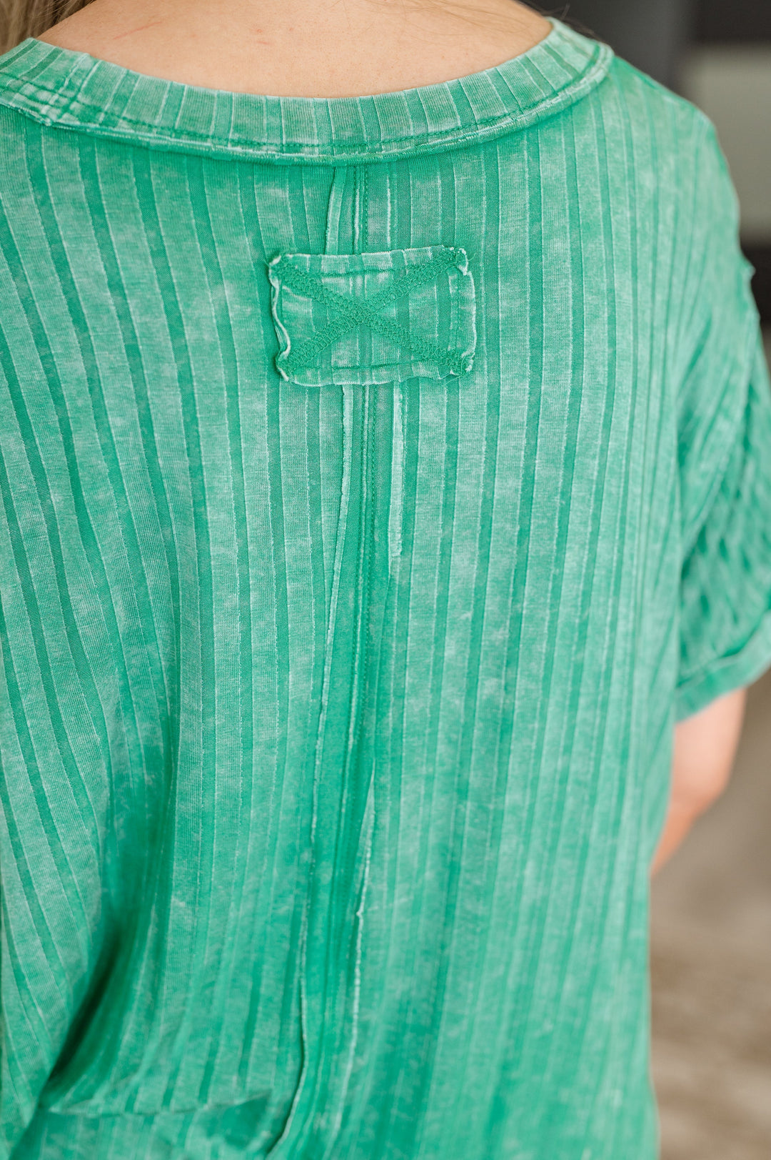 Sunday's Bestie Mineral Wash Top in Kelly Green   Womens Joy & Country