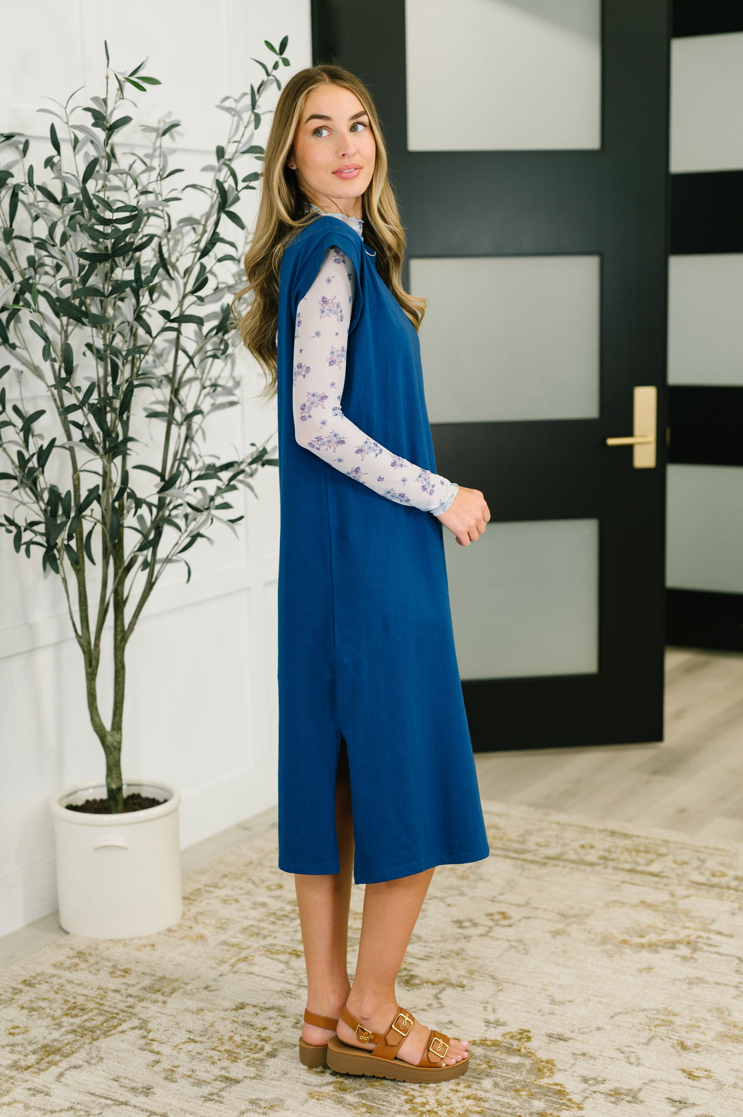 Sweet Like That Casual Dress in Light Navy   Womens Joy & Country