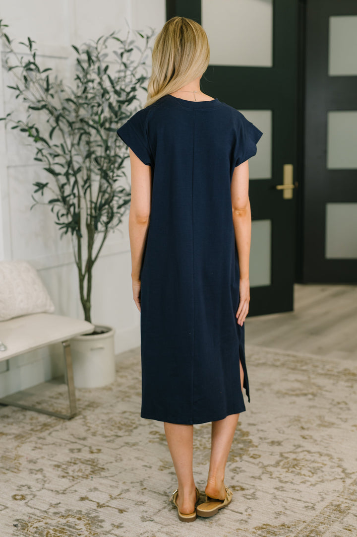 Sweet Like That Casual Dress in Navy   Womens Joy & Country
