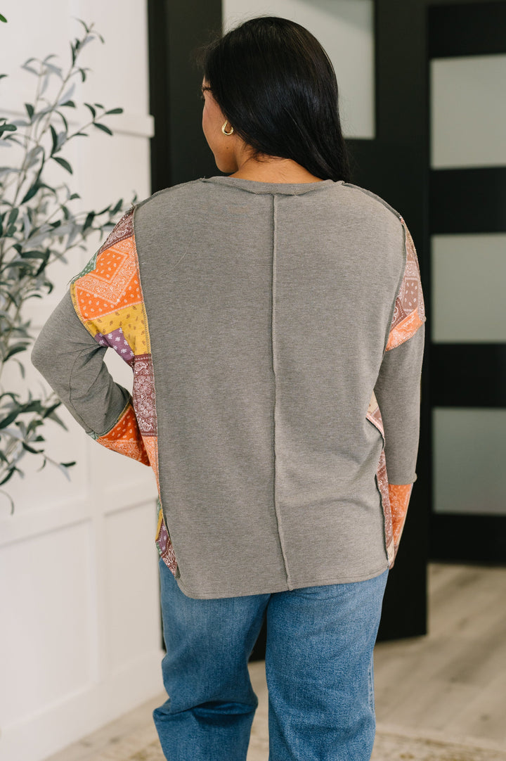 Sweet as Pie Color Block Relaxed Long Sleeve   Womens Joy & Country