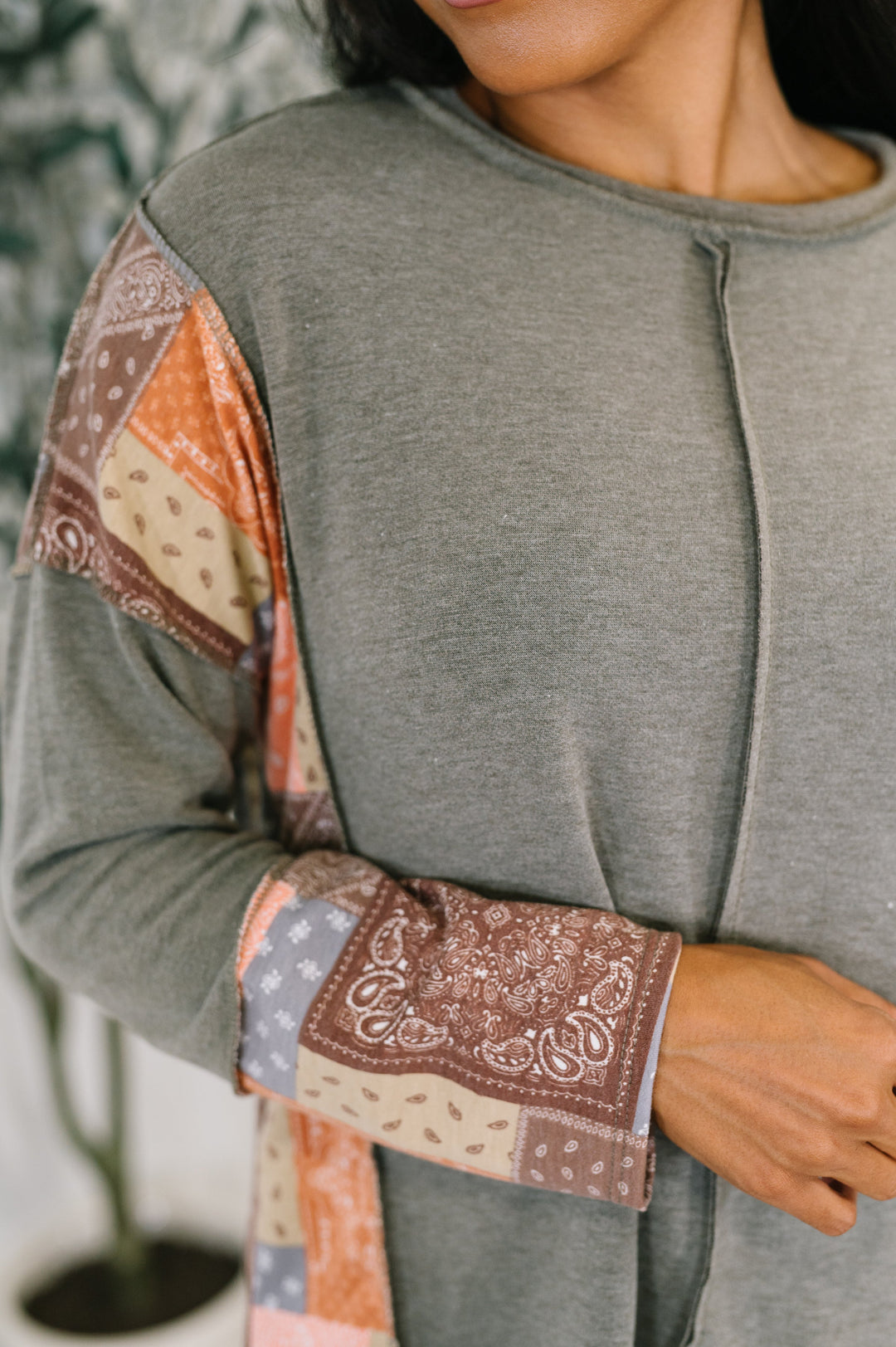 Sweet as Pie Color Block Relaxed Long Sleeve   Womens Joy & Country