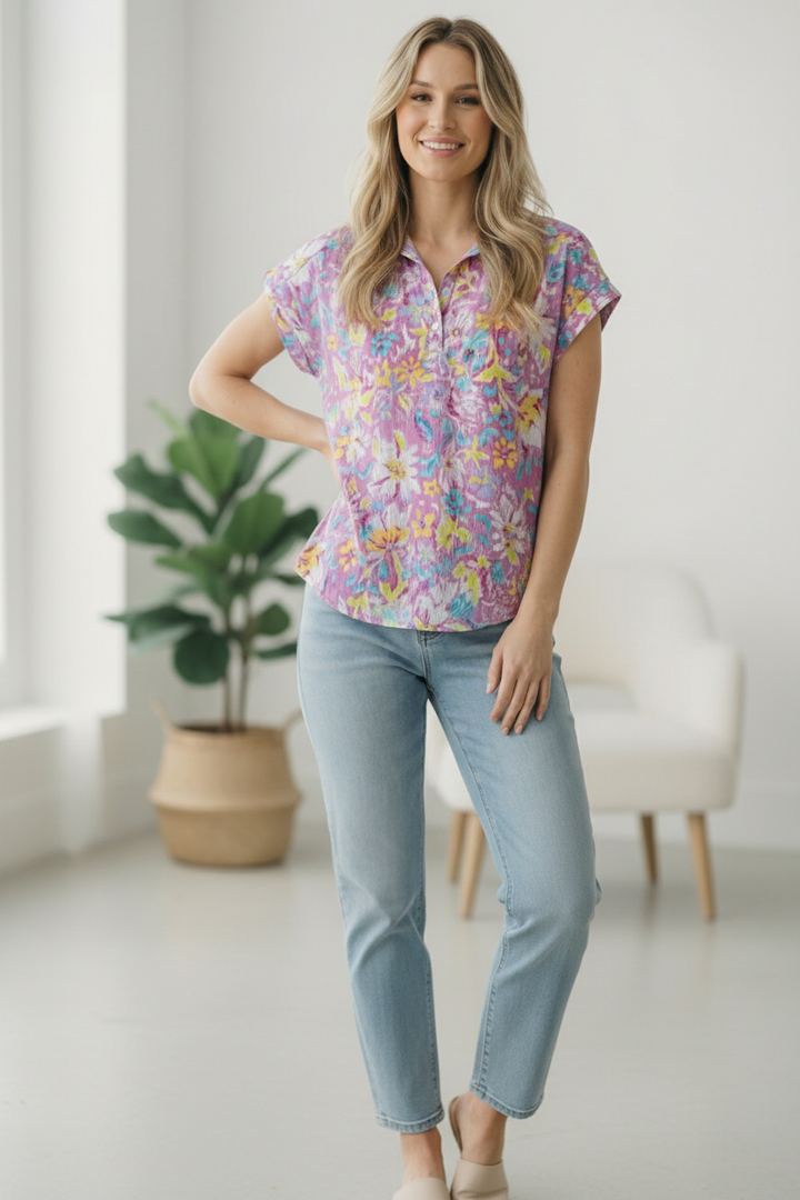A Sweet Escape Floral Blouse    Joy & Country