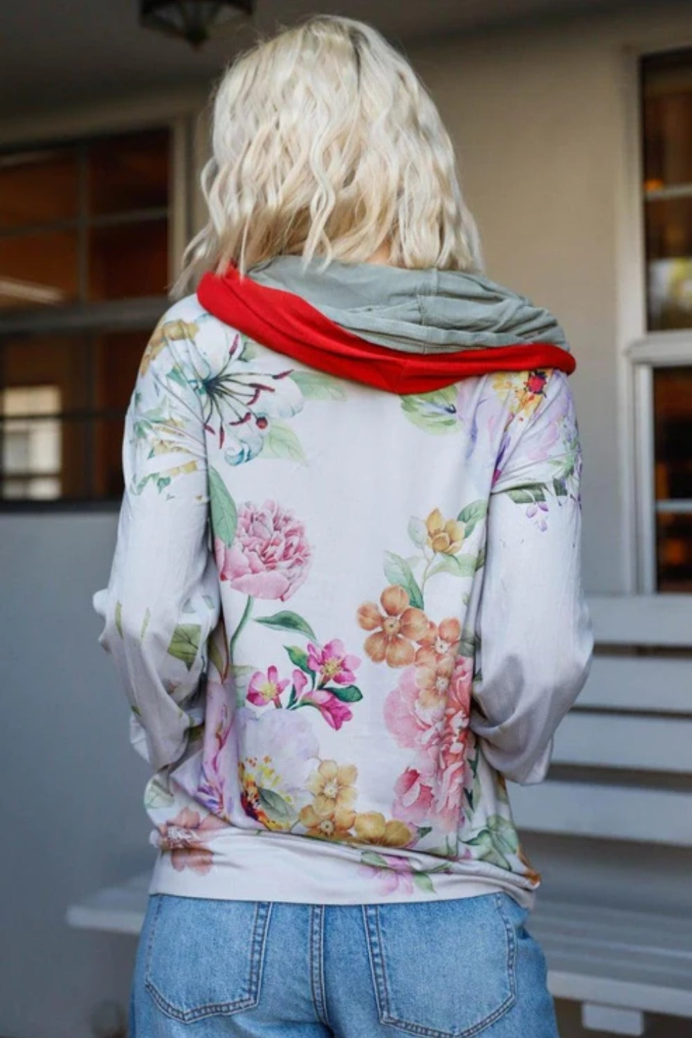On The Edge - Floral Zip-Up Hoodie (2 Colors)