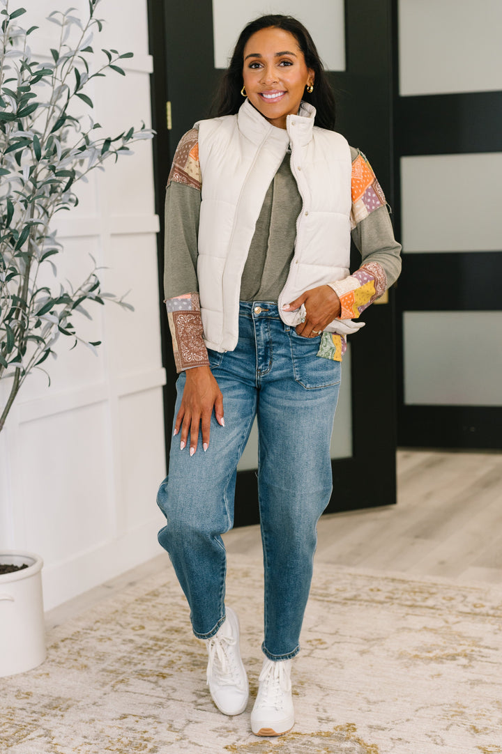 Sweet as Pie Color Block Relaxed Long Sleeve   Womens Joy & Country