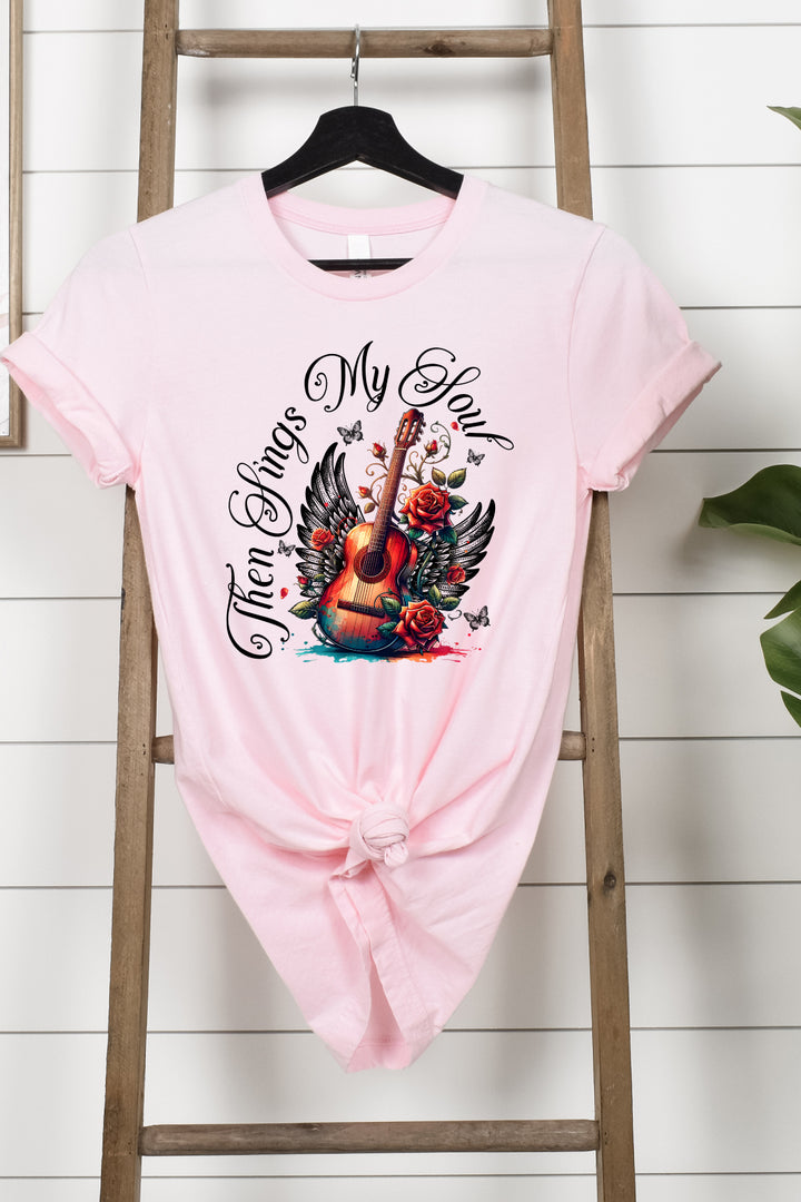 Then Sings My Soul With Guitar And Angel Wings - Unisex Crew-Neck Tee - Joy & Country